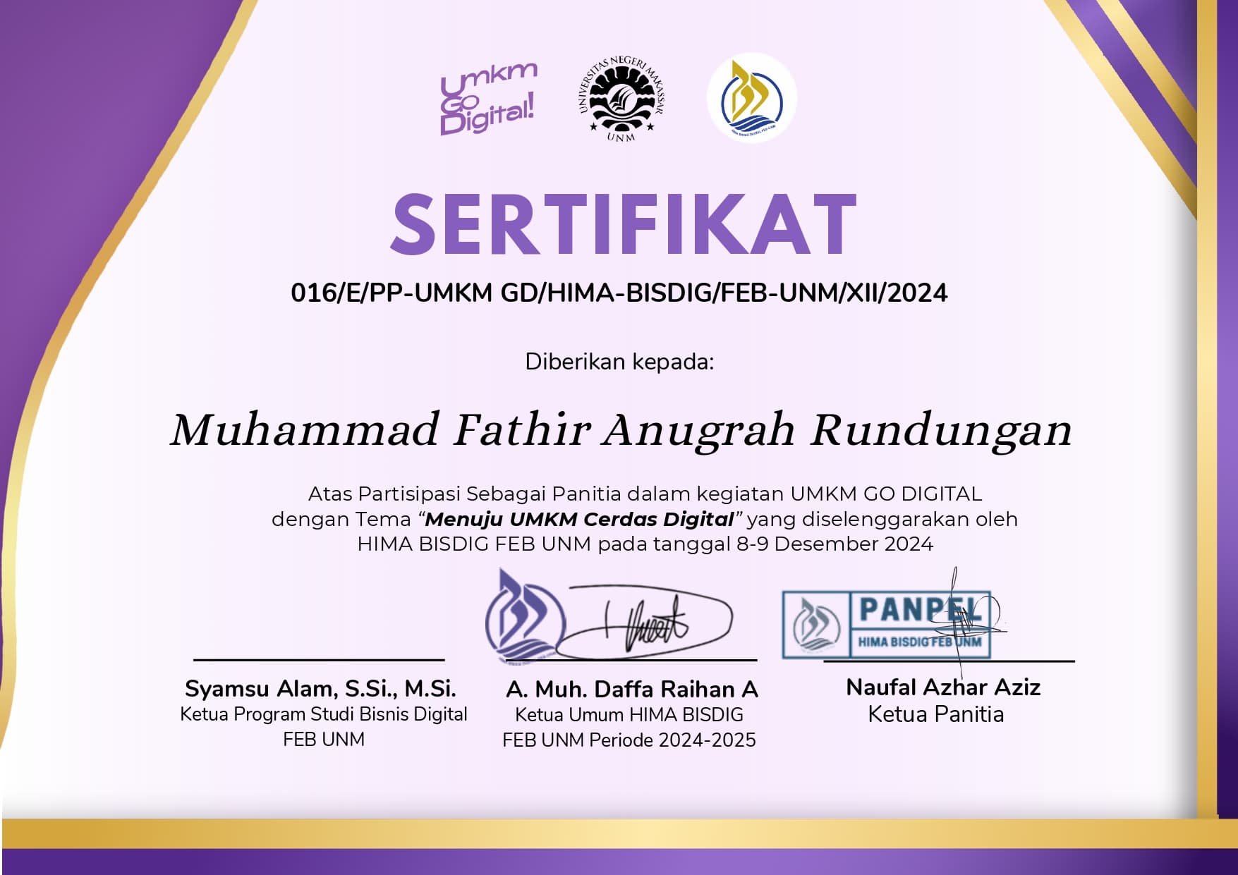 Certificate 9