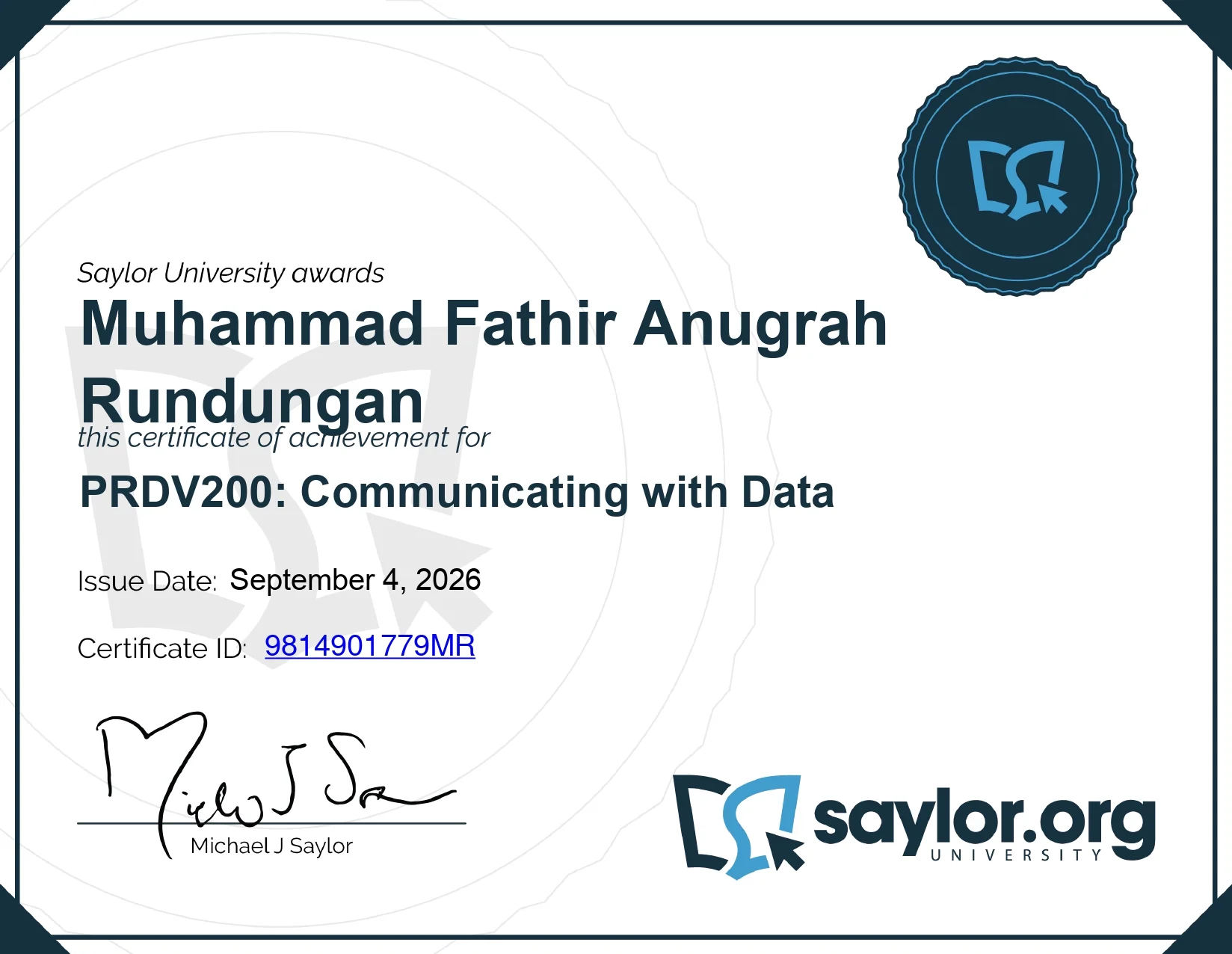 Certificate 3