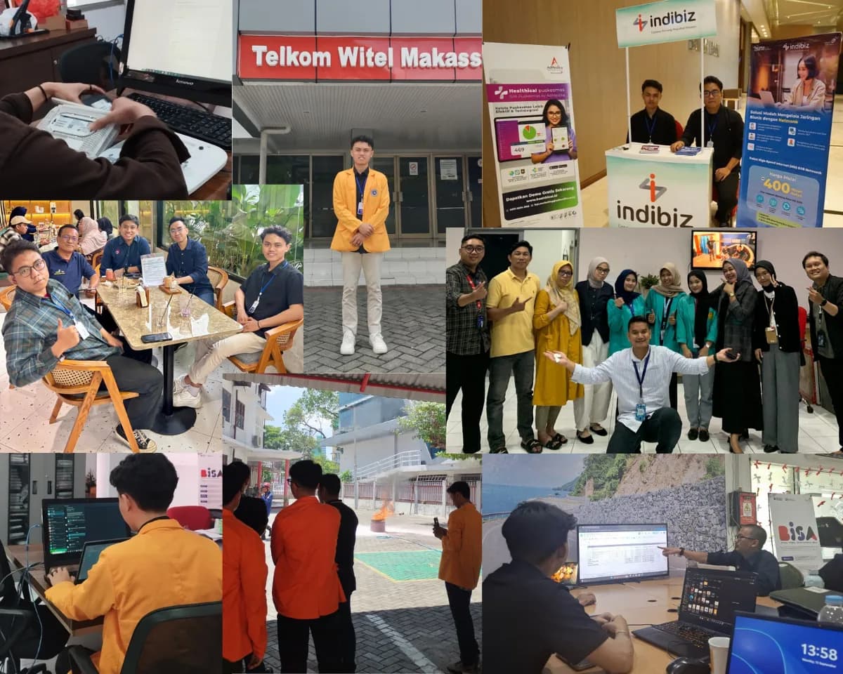 Internship work moments at Telkom Indonesia